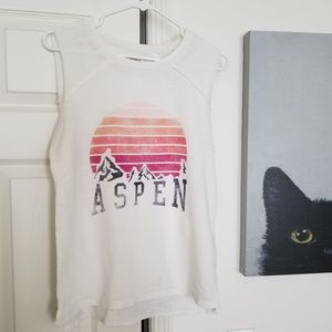 Luxe soft Aspen Muscle Tank sz L